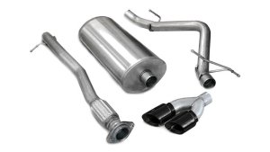 Chevrolet Silverado Performance Exhaust - Single Side Exit - CORSA Performance - Sport Cat-Back - Black - `07-`08